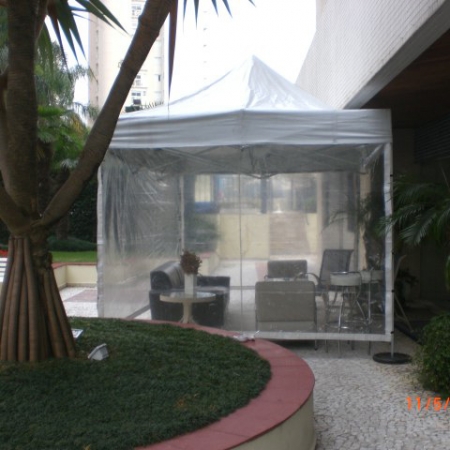 Tenda 3,00 x 3,00 fechamentos transparentes