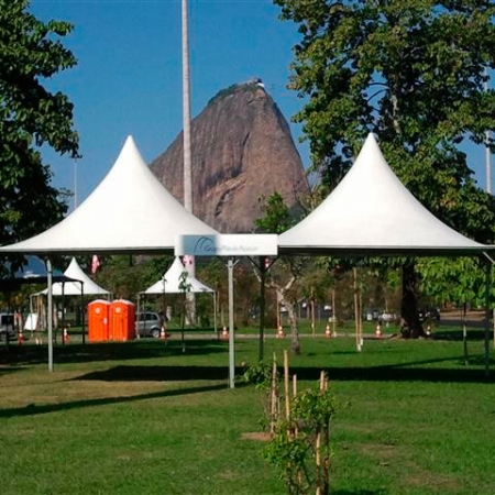 Tenda 5,00 x 10,00 Chapéu de bruxa calhada